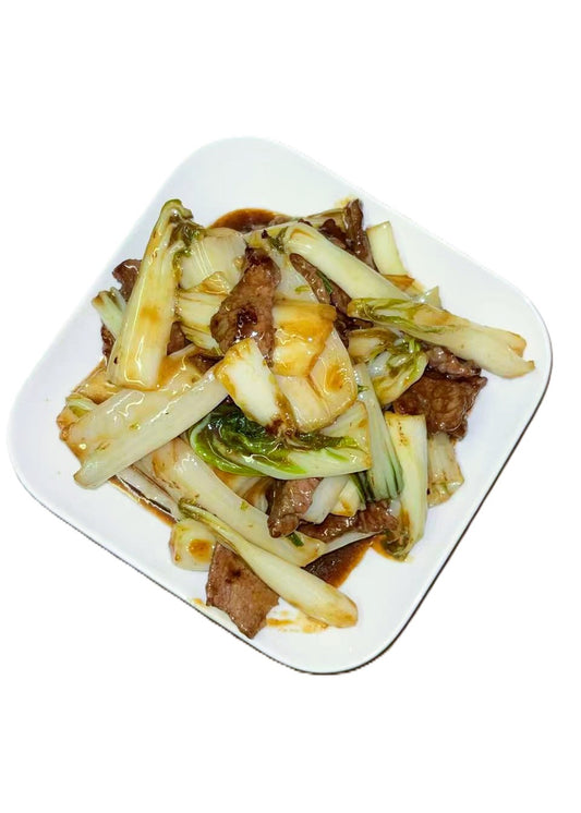 Pan Fried Beef with Green（Baby Bok Choy)