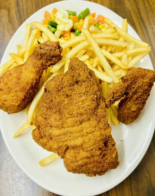 Chicken & Fries (3pcs) (Western food available daily until 3pm)